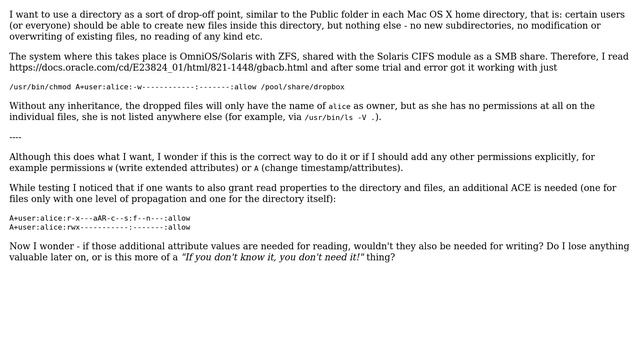 Permissions (ACL) to allow creation of new files only - are extended attributes also needed? смотреть онлайн