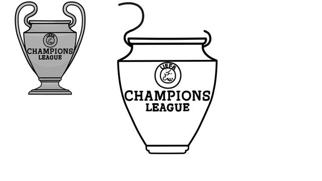 How To Draw Champions League UEFA TROPHY | #championsleague