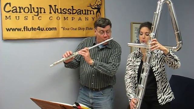 David Etienne (flute), Carolyn Nussbaum (contrabass flute) - Allegro by Devienne смотреть онлайн