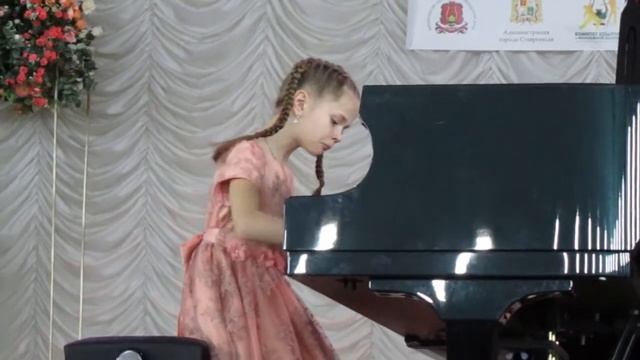 Грачева Мария, 9 лет. Бах 2х-голосная инвенция F-dur смотреть онлайн