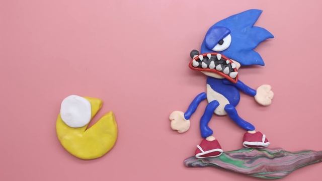 Oh no! Sonic, Please Come Back Home | Pacman Stop Motion Game смотреть онлайн