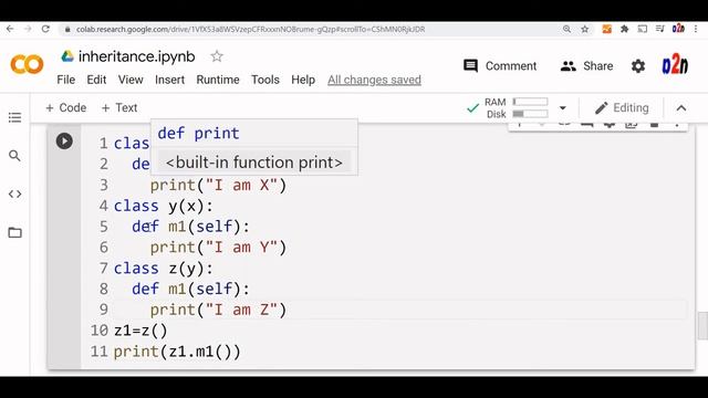 Inheritance MRO method resolution order in OOPS for multilevel and multiple inheritance in Python смотреть онлайн