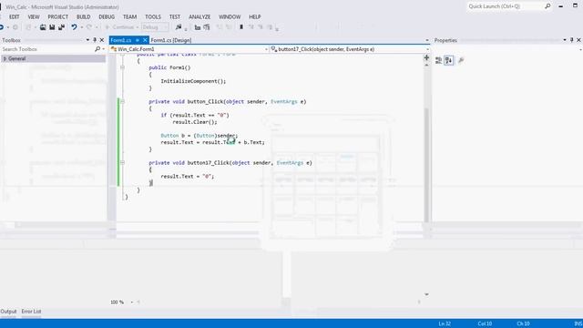 Visual Studio WinForm Windows Calculator Tutorial Example (C#) смотреть онлайн