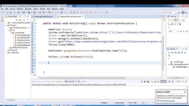 Selenium WebDriver | Part25 | Actions Class in Selenium смотреть онлайн