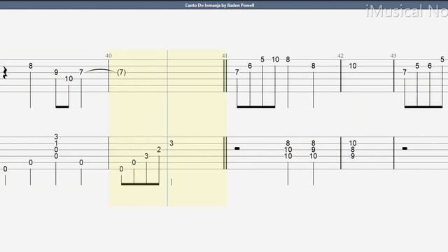 Guitar TAB - Baden Powell : Canto De Iemanja (Duet) | Tutorial Sheet Lesson #iMn смотреть онлайн