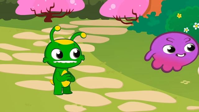 Finger Family at Halloween night | Groovy The Martian & Phoebe cartoon show смотреть онлайн