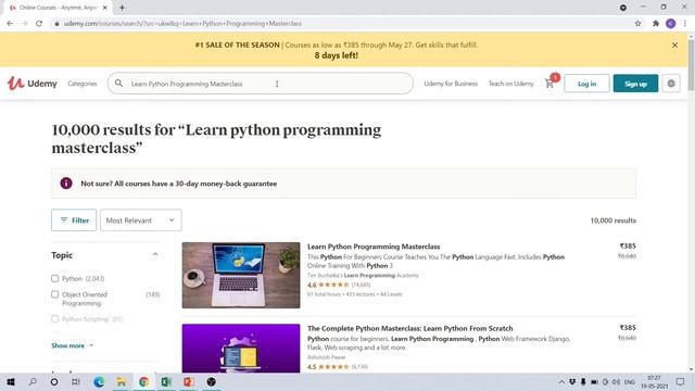 Top 10 Python Programming Course Online - Udemy смотреть онлайн