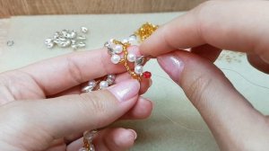 Beaded bracelet/DIY Bracelet/Pearl bracelet/Браслет из бусин и бисера/Браслет/Бисероплетение