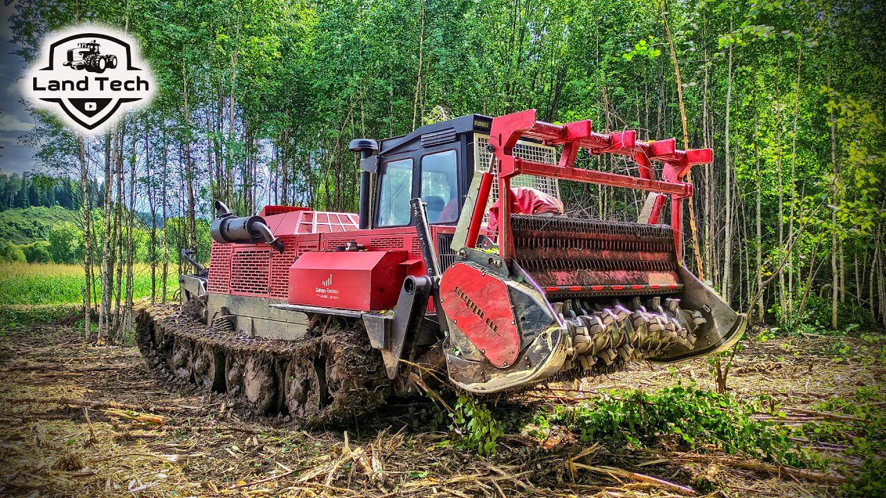 Машина для уничтожения деревьев и кустарников - Гусеничный мульчер ТЛП-4М-038А! Сделано в России! смотреть онлайн