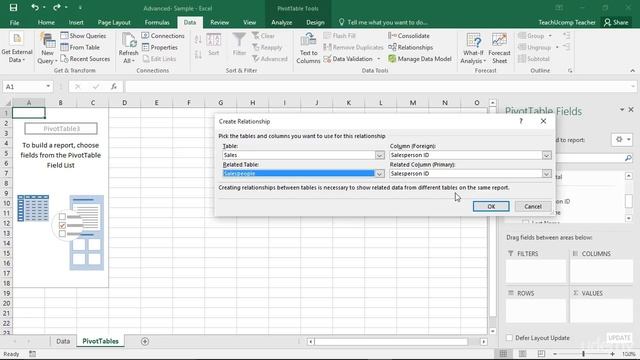 Relating Tables in a Data Model in Excel смотреть онлайн
