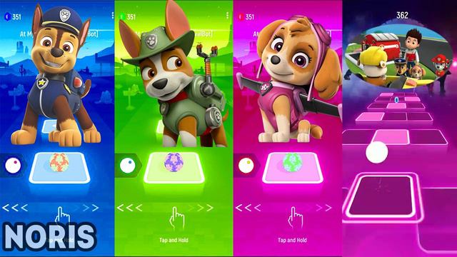 TilesHop Paw Patrol - Legendary Battle All Puppies Are Fighting Among Themselves смотреть онлайн