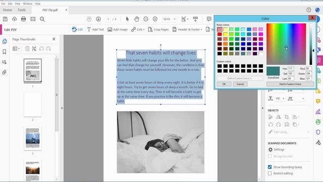 How to change text color in pdf using Adobe Acrobat Pro DC 2022 смотреть онлайн