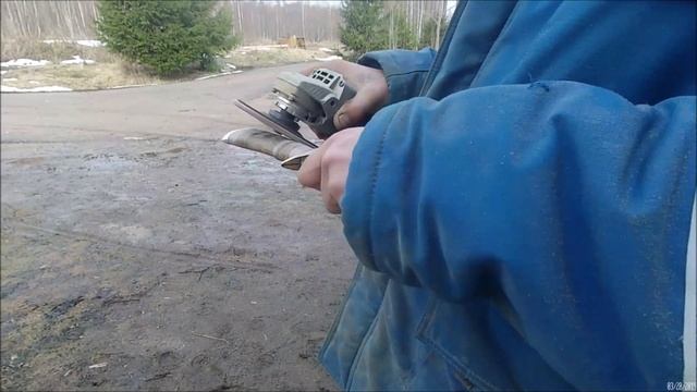 Нож шкуродёр своими руками,90% ножа зделано болгаркой.Making смотреть онлайн