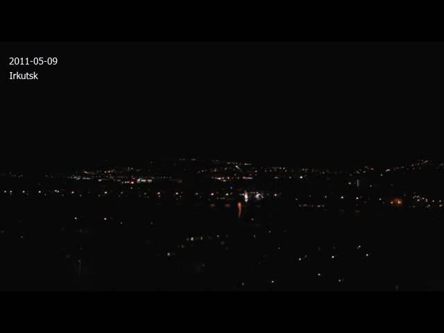 Victory Day Fireworks In Irkutsk