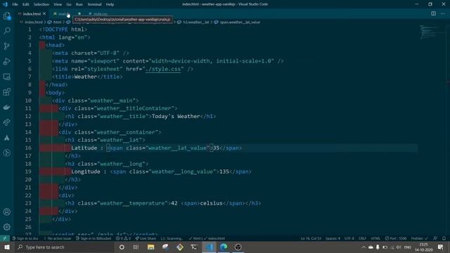 Weather App with Vanilla JS смотреть онлайн