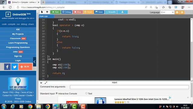 #youtube Relational Operator Overloading #viral смотреть онлайн