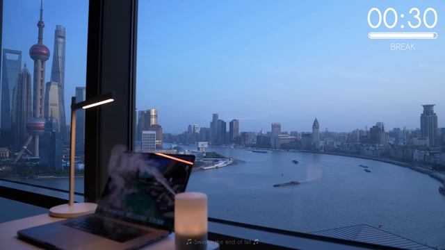 2-Hour Study With Me   Shanghai Skyline Until Sunset 🏙️   Pomodoro 50-10   Relaxing Lo-Fi   Day 140