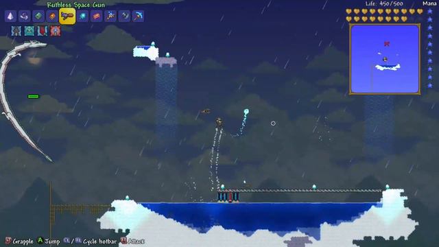 How to kill Wyverns in Terraria easily with pre-hardmode items! смотреть онлайн