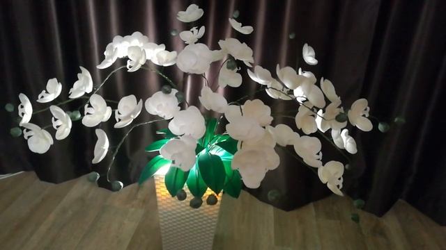 Орхидея из изолона. Светильник . Обзор. / lamp / DIY смотреть онлайн