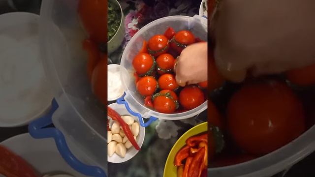 Рецепт помидоров с чесноком