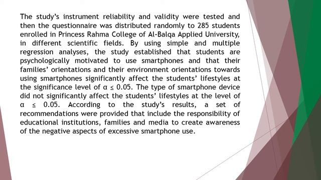 The Impact of Smartphone Usage on Students’ Lifestyles from the Perspective of Students’ Learning, смотреть онлайн
