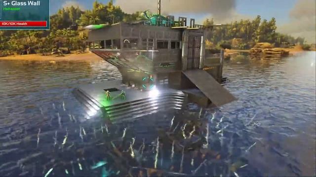 Ark: Survival Evolved - Leedsichtys / whale proof mobile metal raft base - USS Voyager B смотреть онлайн