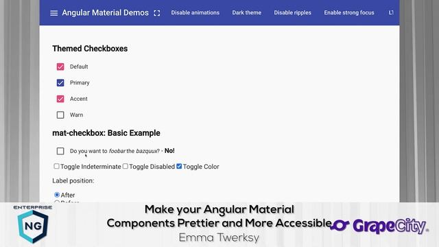 Take your Angular Material components prettier and accessible| Emma Twersky | EnterpriseNG 2021 смотреть онлайн