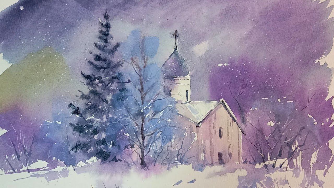 Сочельник, волшебная акварель смотреть онлайн