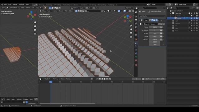 [Demo] Delay Falloff - Blender Geometry Nodes Field Branch смотреть онлайн