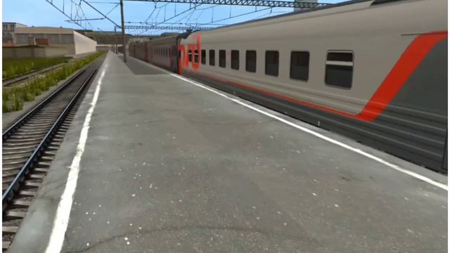Отправление ЭП2К с поездом №99 Москва - Белгород с Павелецкого вокзала в Траинз 2012. смотреть онлайн