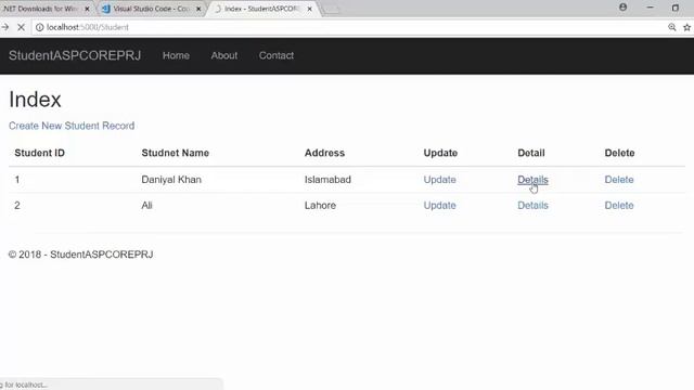 Part 5   ASP.NET CORE MVC   Using CLI VSCODE (EF Code First)