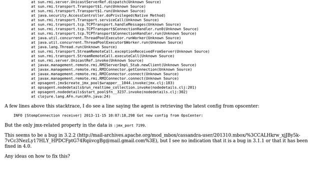 Datastax OpsCenter 3.1.1 Agent JMX Authentication Error смотреть онлайн
