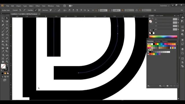 Adobe Illustrator | How to Create Letter D Logo Design смотреть онлайн
