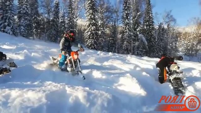 Сноубайк KTM450+ Трак Snowrider 137 pro se (Snowbike #EP4) смотреть онлайн