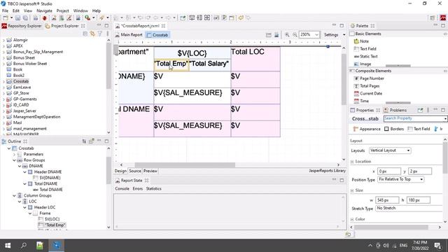 How To Create Crosstab Report In JasperSoft Studio смотреть онлайн
