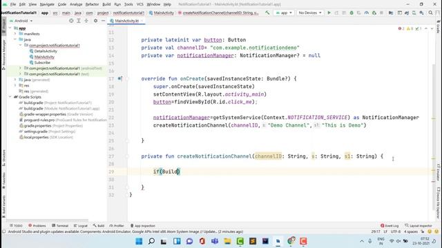 Simple notification in android studio | How to create notifications in android studio смотреть онлайн