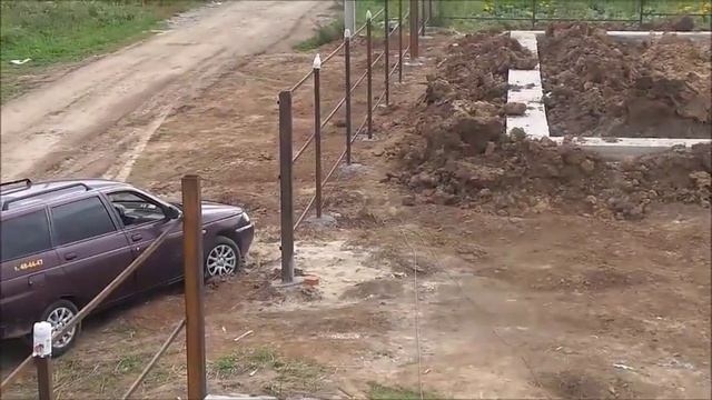 Забор из профнастила коричневый цвет смотреть онлайн