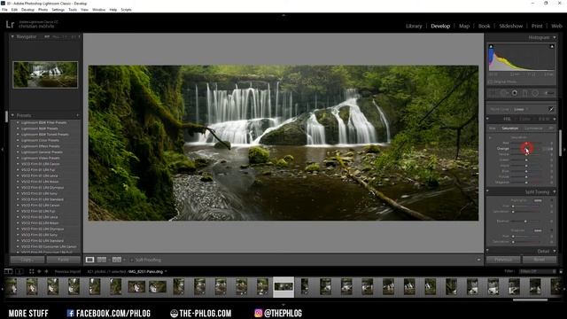 Enhancing a waterfall image with Lightroom & Photoshop CC | QE #61 смотреть онлайн