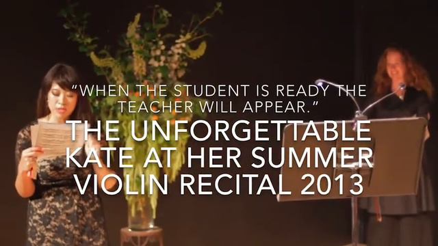 Kate Johnson At Her 2013 Summer Violin Recital
