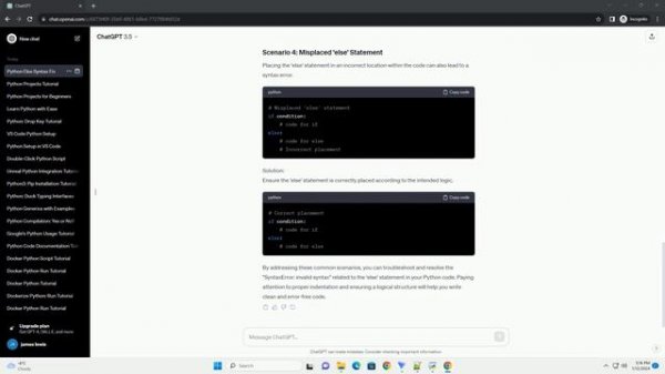 else invalid syntax in python