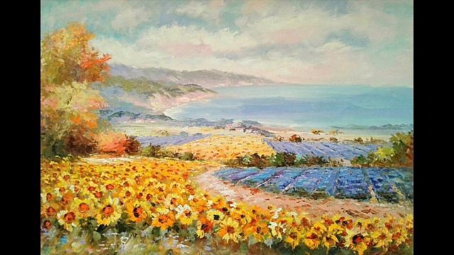 Тифлоописание картины «Цветочное лето» С. Минаева