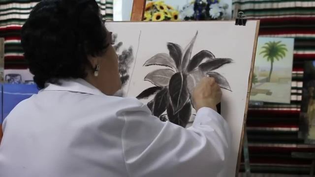 15. Dibujo y pintura. Planta a carboncillo / Drawing and painting. Plant charcoal смотреть онлайн