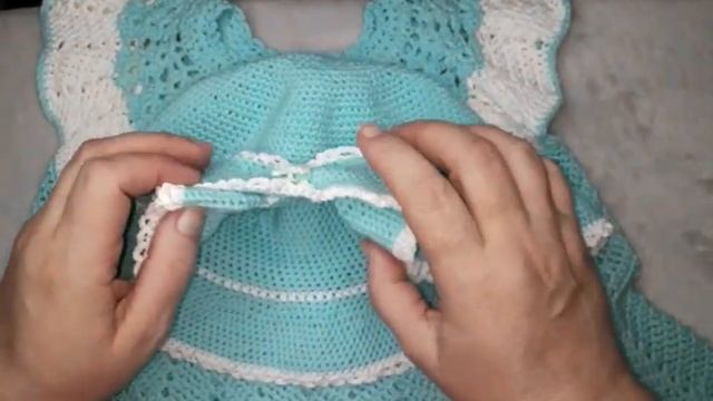 ?ВЯЖЕМ ПЛАТЬЕ  И ШЛЯПКУ КРЮЧКОМ ДЛЯ ДЕВОЧКИ/fashion Hand Knitted Fancy Crochet Baby Dress And Hat