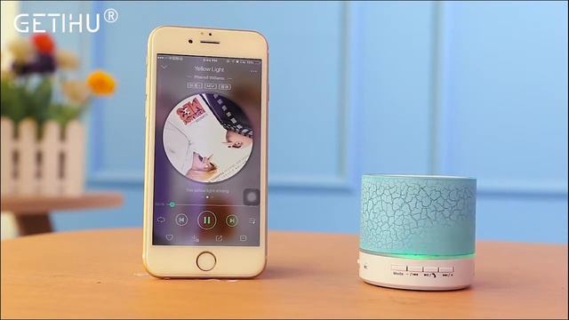 Портативная колонка светодиодная GETIHU, с Bluetooth TF USB FM смотреть онлайн