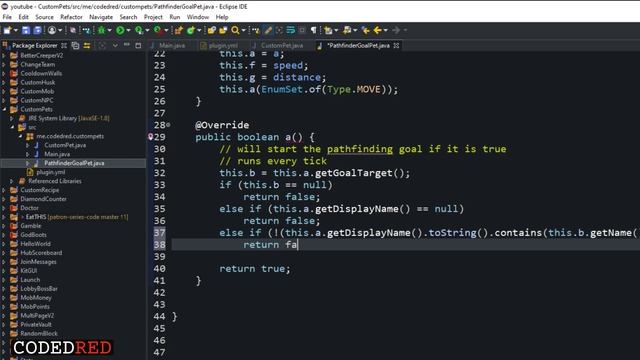 Advanced Spigot Coding | Custom Pathfinder Goals [Pet Plugin] | (Ep. 6) Spigot 1.15 смотреть онлайн