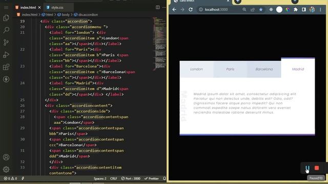 Accordion menu tabs with content change only html and css without javascript смотреть онлайн