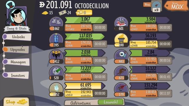 AdVenture Capitalist MARS Walkthrough Gameplay - MARS BUCKS - iOS and PC смотреть онлайн