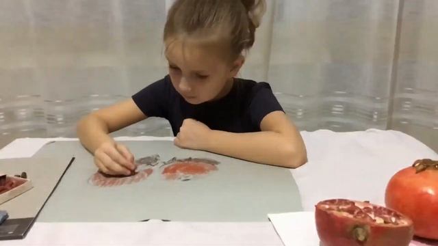 Урок 2: рисую гранат сепией и сангиной. смотреть онлайн