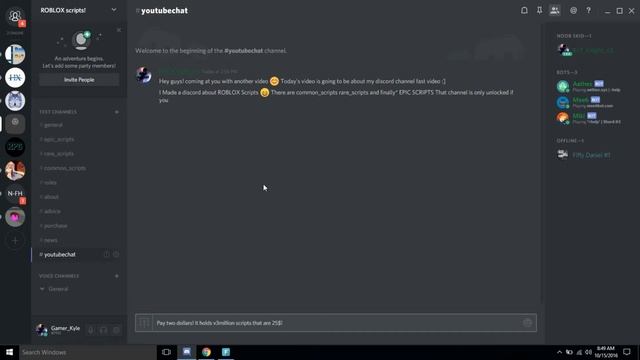 ROBLOX Script Discord! смотреть онлайн