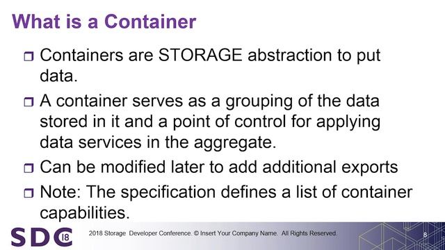 SDC 2018 - Using CDMI to Create/Backup, Restore and Replicate Storage Objects and Data смотреть онлайн